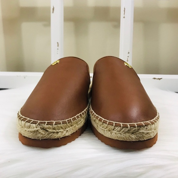 MK Emilia Leather Slide Slip On Espadrilles - Picture 7 of 9
